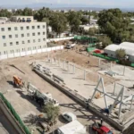 el Hospital Rawson: arrancó el montaje de la estructura de los nuevos Consultorios Externos