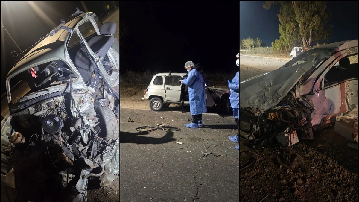 un hombre murió tras un violento choque frontal en san martin y otro lucha por su vida