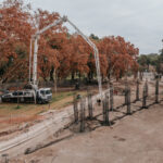El nuevo puente del lago del Parque de Mayo empieza a tomar forma