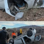 volcó un auto en Ullum y bomberos rescataron de urgencia a una conductora atrapada