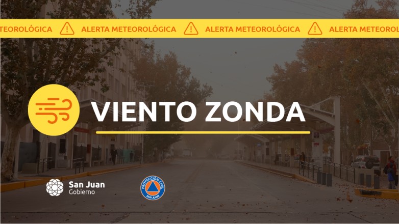 Alerta meteorológica N° 28/26 – Viento Zonda