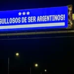 San Juan homenajeó a la Selección Argentina con carteles en Circunvalación