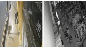 Reventó una vidriera con un cascote y robó de todo en un outlet deportivo de Capital